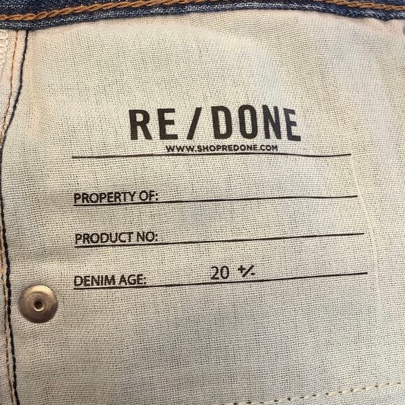 NEW! RE/Done Bay Fade Loose Long Denim $295 msrp Size 24 Jeans G22-5 - Picture 7 of 10